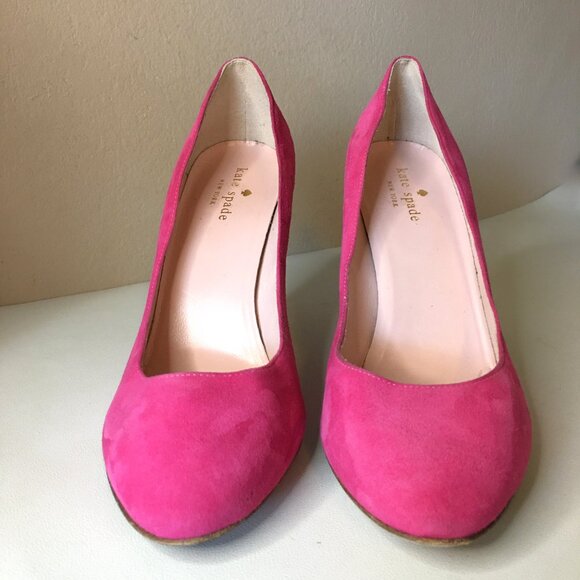 ♠️ KATE SPADE NEW YORK ♠️ Pink Suede Multi-Glitter Heels ♠️ 7.5W - Picture 5 of 16